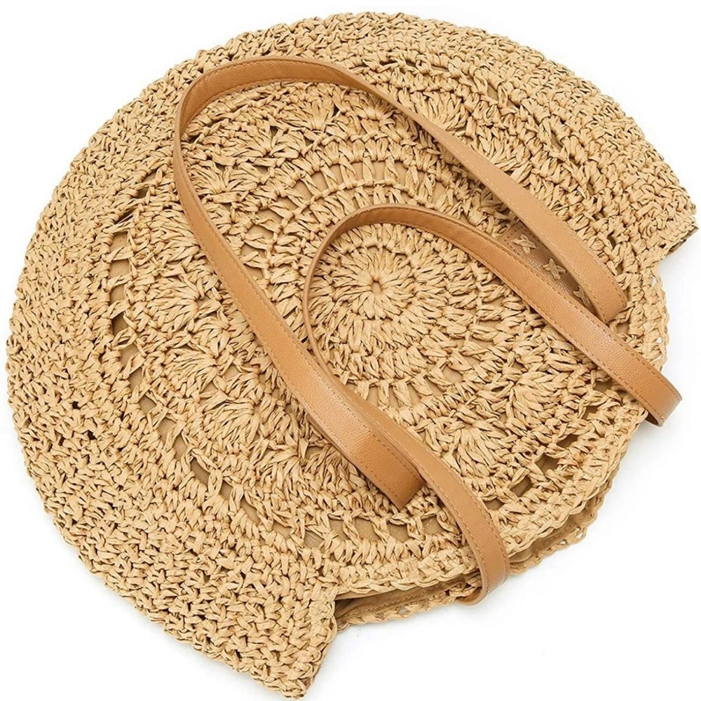 NWT Bohemian Straw Shoulder Bag - Picture 7 of 7